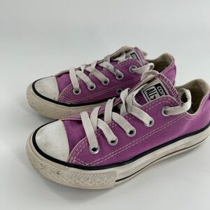 Kids Converse All Star Chuck Taylor Low Top Sneakers Purple Size 11